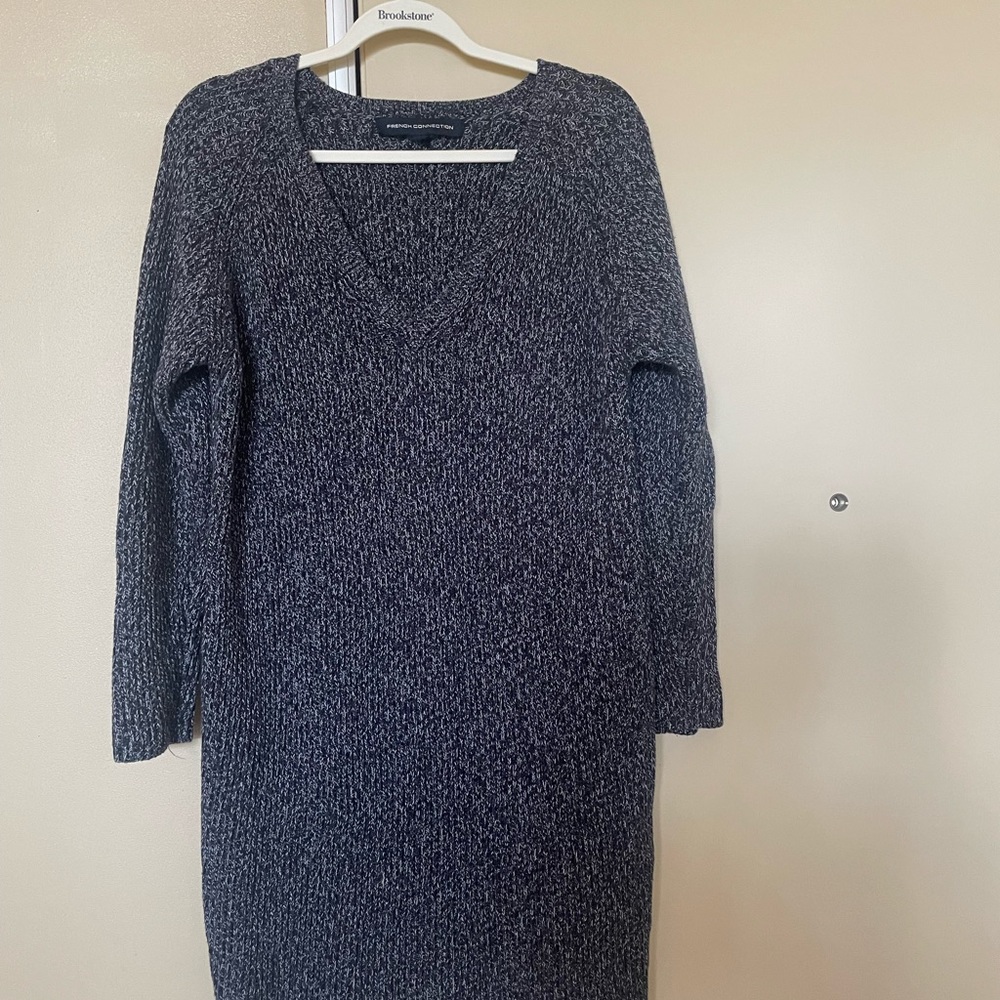 French Connection Size 6 V-Neck Sweater dress.